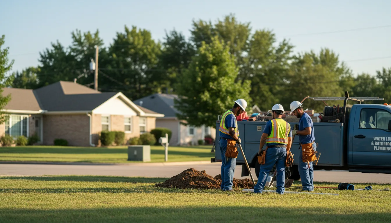Residential water line and bathroom plumbing service in Fairfield, NC